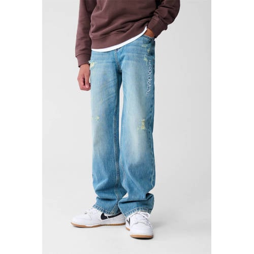 Shoeby baggy jeans medium blue denim afbeelding