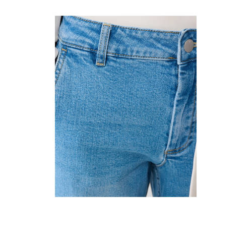 Shoeby high waist straight leg jeans light blue denim afbeelding