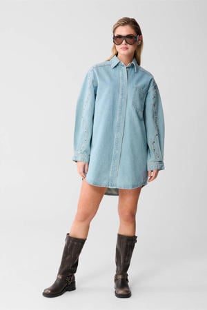 denim blousejurk light blue denim