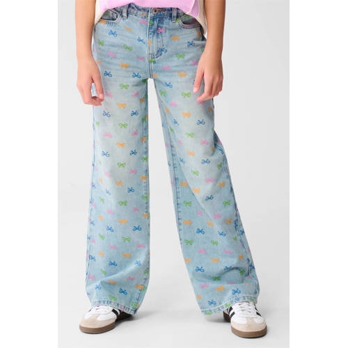 Shoeby high waist wide leg jeans light blue denim afbeelding
