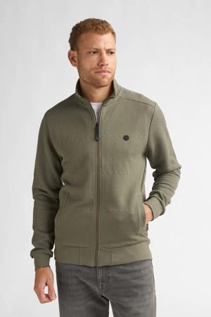 sweatvest met textuur groen