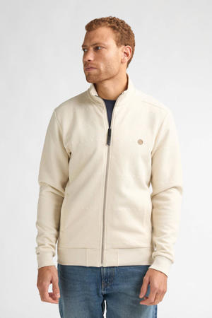 sweatvest met textuur ecru