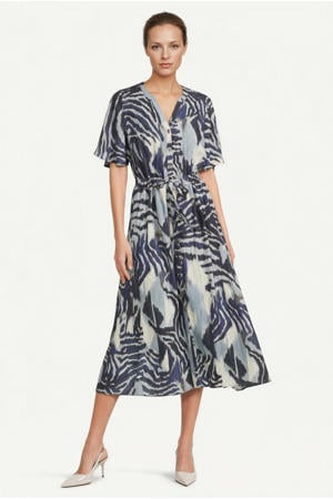midi jurk blauw