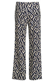 thumbnail: Dreamstar bootcut high waist broek donkerblauw