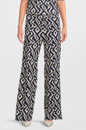 bootcut high waist broek donkerblauw