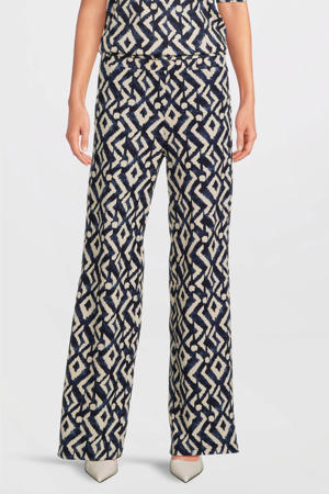 bootcut high waist broek donkerblauw