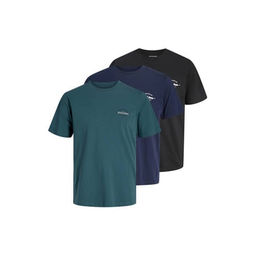 JACK & JONES PLUS SIZE regular T-shirt Plus Size multi - (set van 3) afbeelding