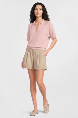 top met wol roze
