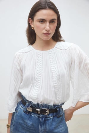 top broderie ecru