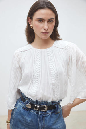 top broderie ecru