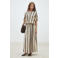 Suncoo gestreepte maxi rok crème