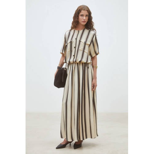 Suncoo gestreepte maxi rok crème afbeelding