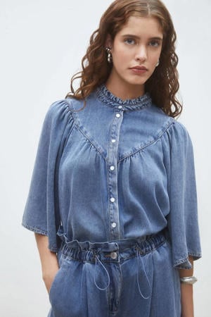 blouse medium blue denim