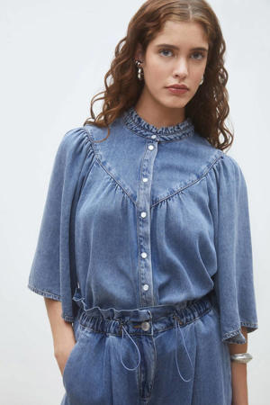 blouse medium blue denim