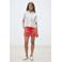 Suncoo high waist casual short met paisley print rood