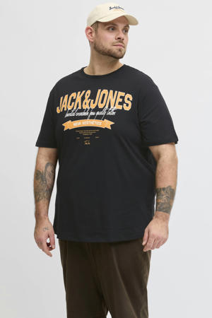regular T-shirt Plus Size zwart