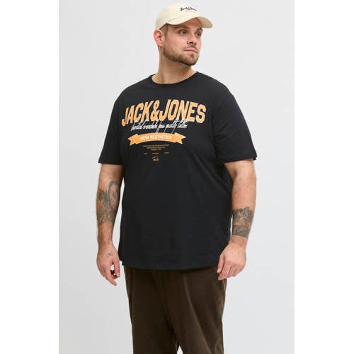 JACK & JONES PLUS SIZE regular T-shirt Plus Size zwart afbeelding