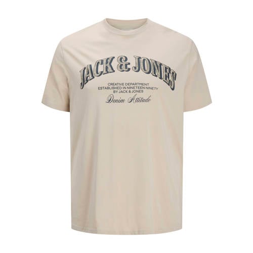 JACK & JONES PLUS SIZE regular T-shirt Plus Size beige afbeelding