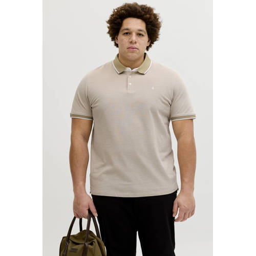 JACK & JONES PLUS SIZE regular polo Plus Size beige afbeelding
