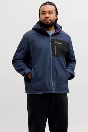 softshell jas Plus Size donkerblauw
