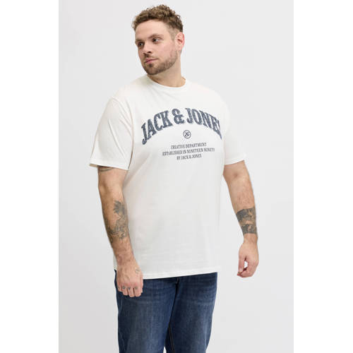 JACK & JONES PLUS SIZE regular T-shirt Plus Size wit afbeelding