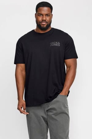 regular T-shirt Plus Size zwart