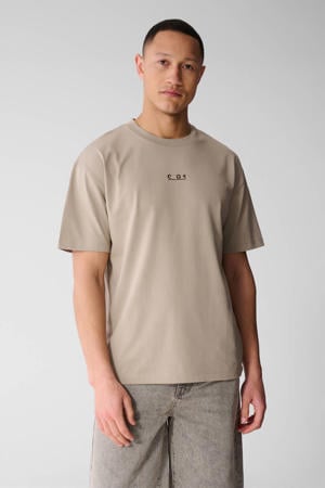 regular T-shirt lichtbruin