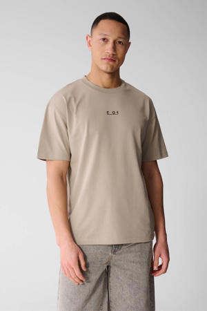 regular T-shirt lichtbruin