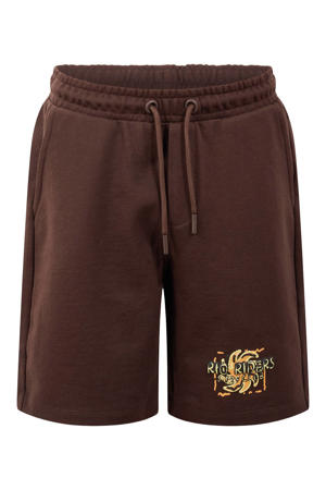 regular sweatshort donkerbruin