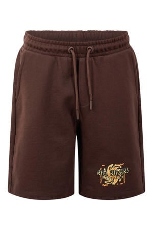 regular sweatshort donkerbruin