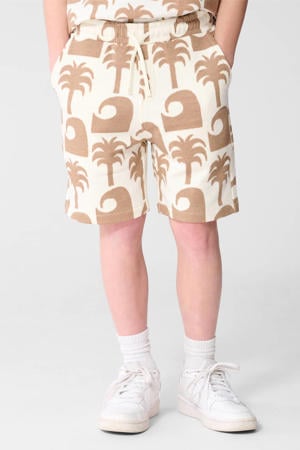 regular waist sweatshort lichtbruin