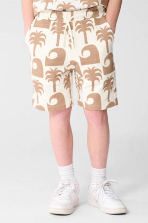 regular waist sweatshort lichtbruin