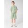 Shoeby regular waist sweatshort lichtgroen met textuur