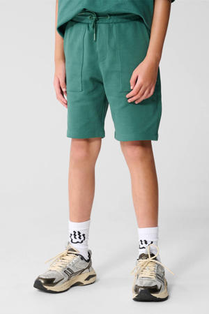 regular waist sweatshort donkergroen
