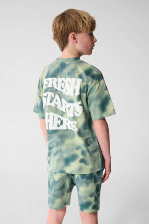 T-shirt met backprint groen