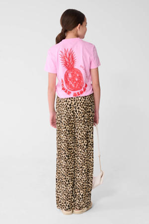 T-shirt met backprint roze
