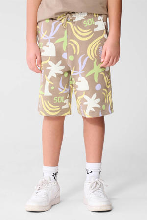 Spring&Gege Katoenen sweatshorts voor jongens, set van 2, effen, korte sportbroek voor kinderen, donkerblauw., 3-4 Jaren