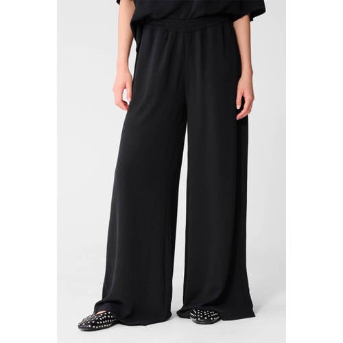 Shoeby wide leg high waist broek zwart afbeelding