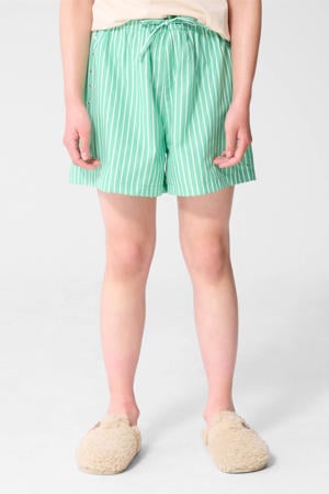 regular waist gestreepte casual short groen