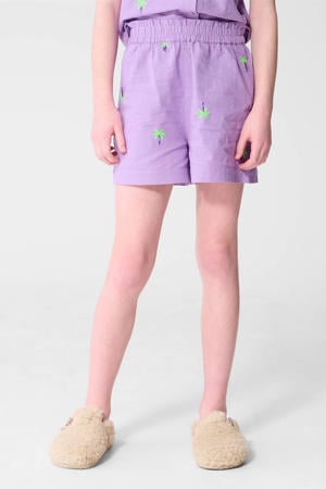 regular waist casual short met pailletten