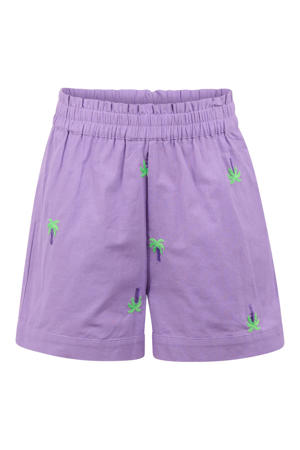 regular waist casual short met pailletten