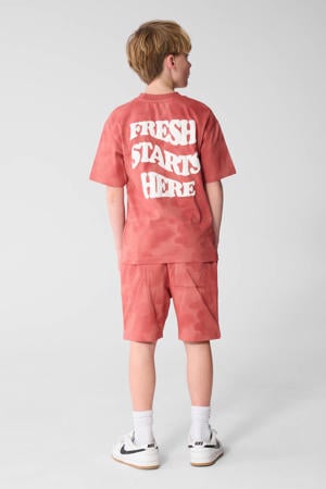 T-shirt met backprint oudroze