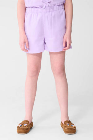 regular casual short lila met textuur
