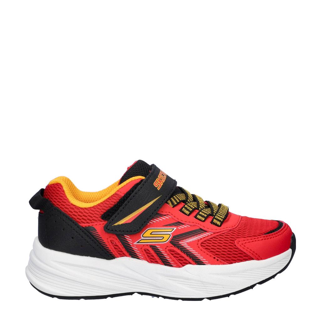 Rode jongens Skechers Microspec Tread sneakers van nylon met veters