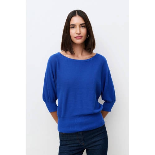 Caroll top blauw fijn gebreid afbeelding