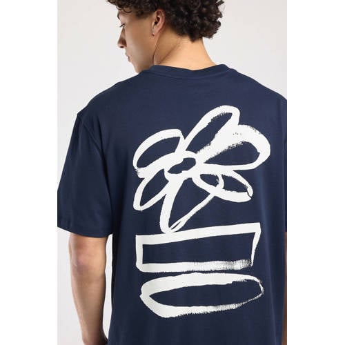 America Today relaxed T-shirt met backprint donkerblauw afbeelding