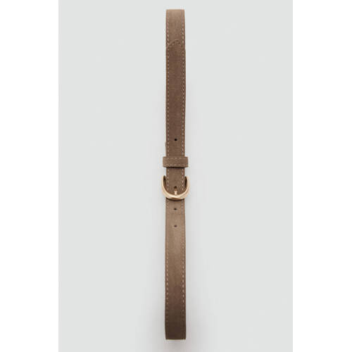 Mango suede riem bruin afbeelding