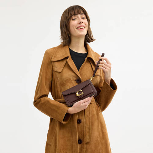 Coach leren crossbody tas Tabby 19 donkerbruin afbeelding