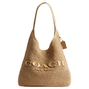 raffia schoudertas Brooklyn 39 naturel