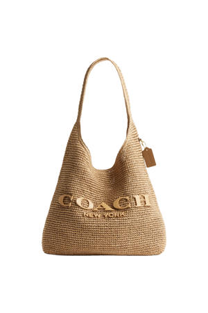 raffia schoudertas Brooklyn 39 naturel